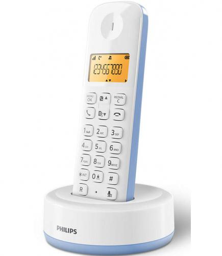 ΤΗΛ. ΣΥΣΚΕΥΗ PHILIPS D1601S-34 WHITE BLUE (ΑΣΥΡΜΑΤΟ)
