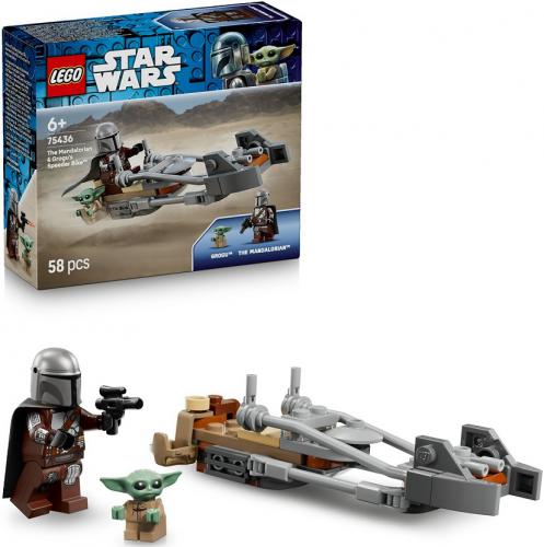 LEGO STAR WARS: THE MANDALORIAN AND GROGUʼS SPEEDER BIKE 75436