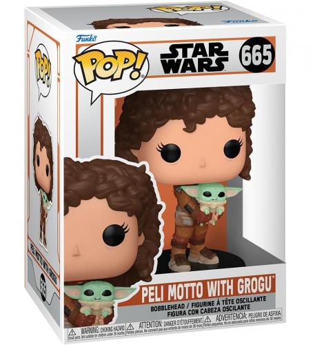 ΦΙΓΟΥΡΑ FUNKO POP! STAR WARS: THE MANDALORIAN - PELI MOTTO WITH GROGU #665
