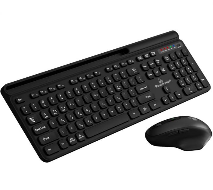 ΑΣΥΡΜΑΤΟ ΠΛΗΚΤΡΟΛΟΓΙΟ ΜΕ ΠΟΝΤΙΚΙ POWERTECH PT-1154 BLACK