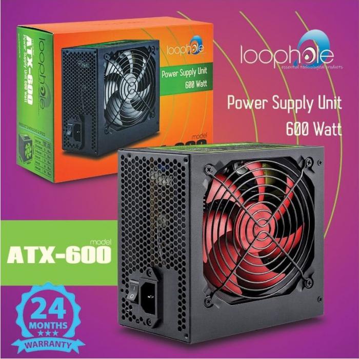ΤΡΟΦΟΔΟΤΙΚΟ LOOPHOLE ATX-600 600 WATT RED