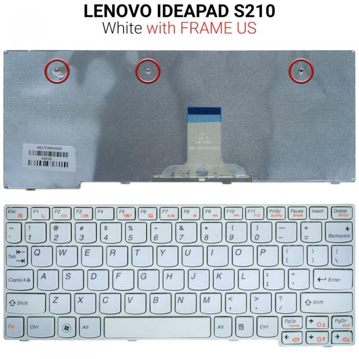 ΠΛΗΚΤΡΟΛΟΓΙΟ ΓΙΑ LAPTOP LENOVO IDEAPAD S10-3 US WHITE