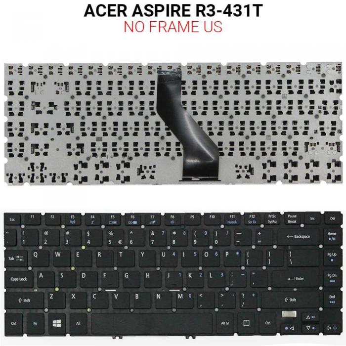ΠΛΗΚΤΡΟΛΟΓΙΟ ΓΙΑ LAPTOP ACER ASPIRE R3-431T WITHOUT FRAME US BLACK