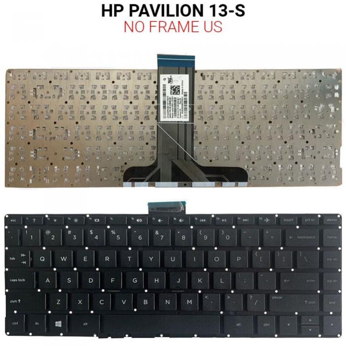 ΠΛΗΚΤΡΟΛΟΓΙΟ ΓΙΑ LAPTOP HP PAVILION 13-S WITHOUT FRAME US BLACK