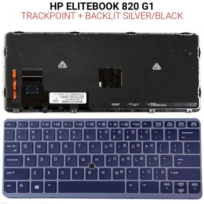 ΠΛΗΚΤΡΟΛΟΓΙΟ ΓΙΑ LAPTOP HP ELITEBOOK 820 G1 WITH BACKLIGHT TRACKPOINT US BLACK