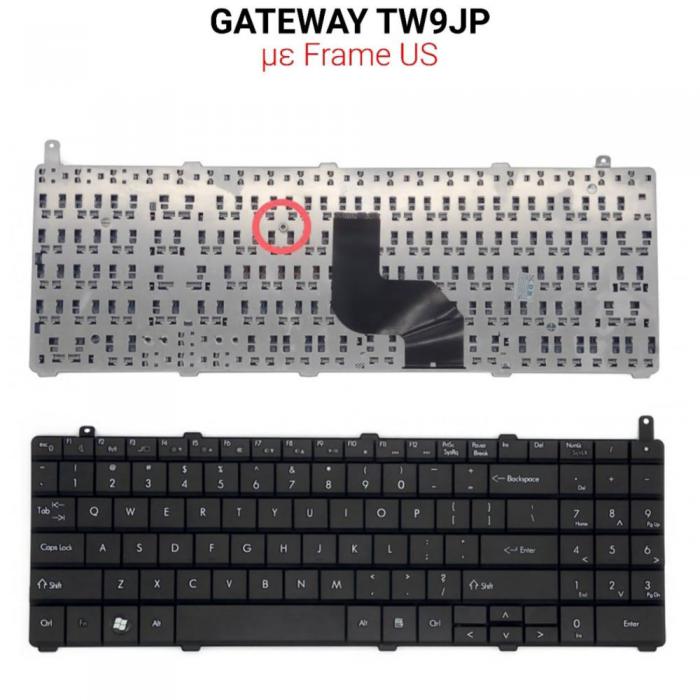 ΠΛΗΚΤΡΟΛΟΓΙΟ ΓΙΑ LAPTOP GATEWAY TW9JP US BLACK
