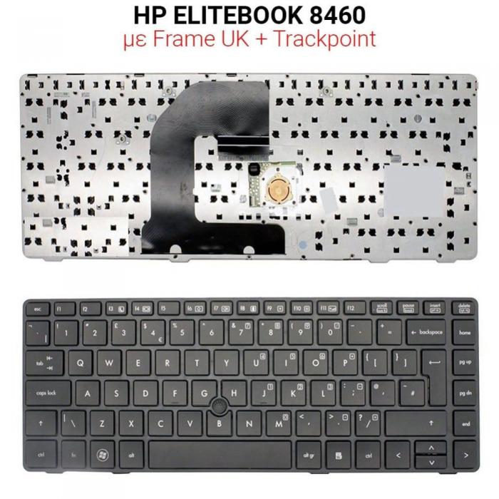 ΠΛΗΚΤΡΟΛΟΓΙΟ ΓΙΑ LAPTOP HP ELITEBOOK 8460 TRACKPOINT UK BLACK