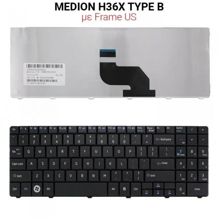 ΠΛΗΚΤΡΟΛΟΓΙΟ ΓΙΑ LAPTOP MEDION H36X TYPE B US BLACK