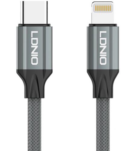 ΚΑΛΩΔΙΟ ΣΥΝΔΕΣΗΣ USB C ΣΕ LIGHTNING LDNIO LC441I 30W PD 1M GREY