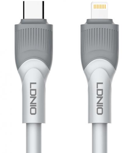 ΚΑΛΩΔΙΟ ΣΥΝΔΕΣΗΣ USB C ΣΕ LIGHTNING LDNIO LC602I 30W PD 2M GREY