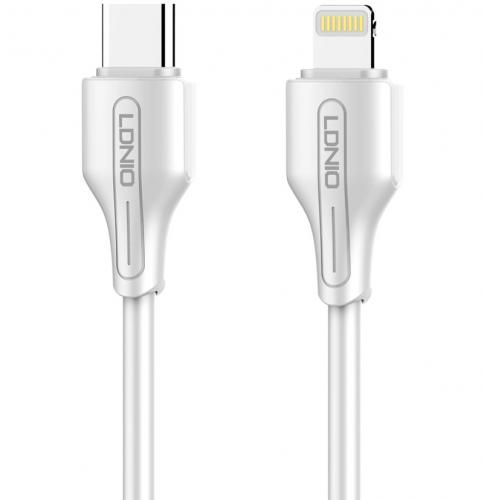 ΚΑΛΩΔΙΟ ΣΥΝΔΕΣΗΣ USB C ΣΕ LIGHTNING LDNIO LC122I 30W PD 2M WHITE