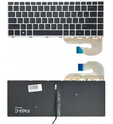 ΠΛΗΚΤΡΟΛΟΓΙΟ ΓΙΑ LAPTOP HP ELITEBOOK 840 G5 WITH BACKLIGHT US SILVER BLACK
