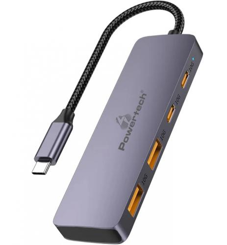 HUB USB POWERTECH CAB-UC082 GREY