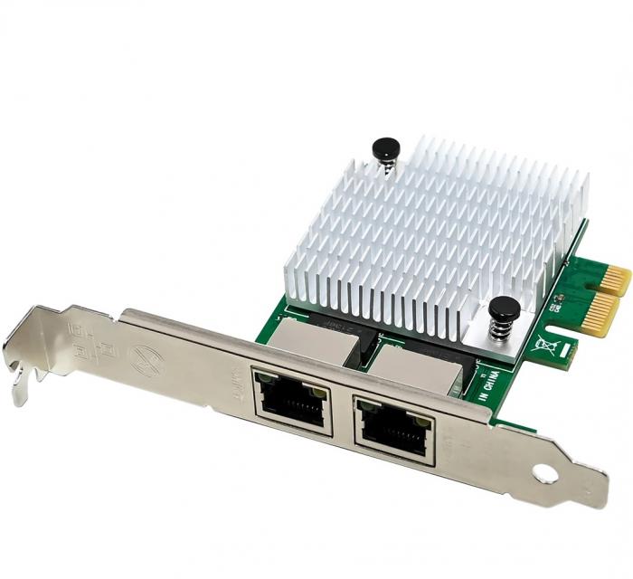 ΚΑΡΤΑ ΕΠΕΚΤΑΣΗΣ POWERTECH PCIE ΣΕ 2 x LAN 1000MBPS ST7377