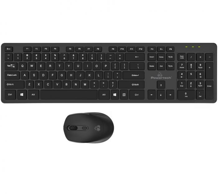 ΑΣΥΡΜΑΤΟ ΠΛΗΚΤΡΟΛΟΓΙΟ ΜΕ ΠΟΝΤΙΚΙ POWERTECH PT-1189 BLACK
