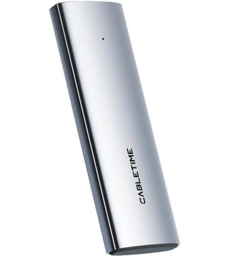 ΘΗΚΗ ΜΕΤΑΤΡΟΠΗΣ ΔΙΣΚΟΥ SSD M.2 NVMe SATA CABLETIME CT-SSD03-AG GREY