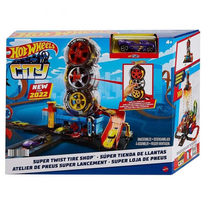 ΠΑΙΧΝΙΔΙ MATTEL HOT WHEELS - SUPER TWIST TIRE SHOP HDP02