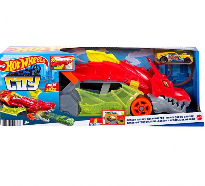 ΠΑΙΧΝΙΔΙ MATTEL HOT WHEELS CITY - DRAGON LAUNCH TRANSPORTER GTK42