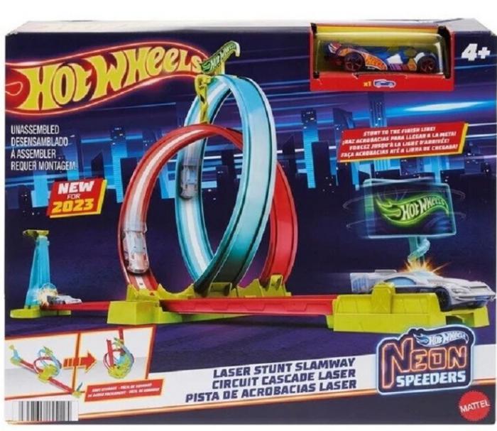 ΠΑΙΧΝΙΔΙ MATTEL HOT WHEELS NEON SPEEDERS - LASER STUNT SLAMWAY HPC05
