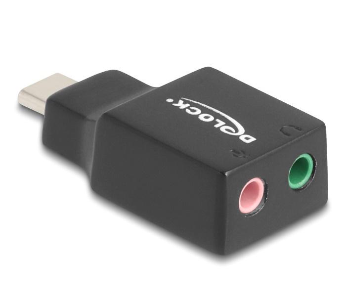 ΚΑΡΤΑ ΗΧΟΥ USB-C DELOCK 67128 BLACK