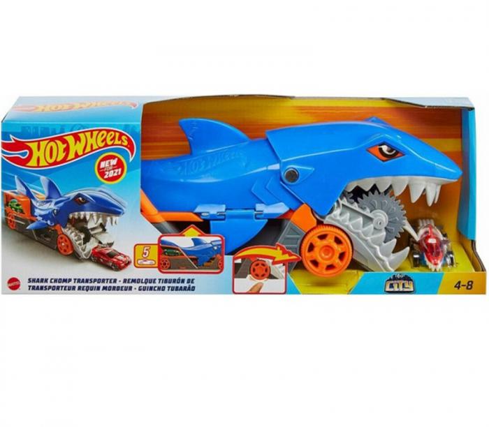 ΠΑΙΧΝΙΔΙ MATTEL HOT WHEELSCITY: SHARK CHOMP TRANSPORTER PLAYSET GVG36