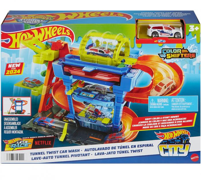 ΠΑΙΧΝΙΔΙ MATTEL HOT WHEELS CITY: COLOR SHIFTERS - TUNNEL TWIST CAR WASH HTN80
