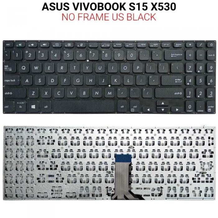 ΠΛΗΚΤΡΟΛΟΓΙΟ ΓΙΑ LAPTOP ASUS VIVOBOOK S15 X530 WITHOUT FRAME US BLACK