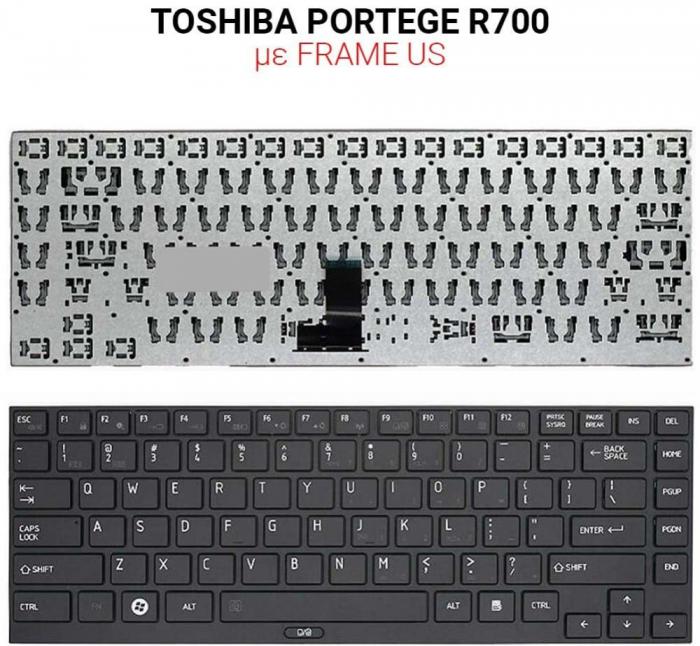 ΠΛΗΚΤΡΟΛΟΓΙΟ ΓΙΑ LAPTOP TOSHIBA PORTEGE R700 US BLACK