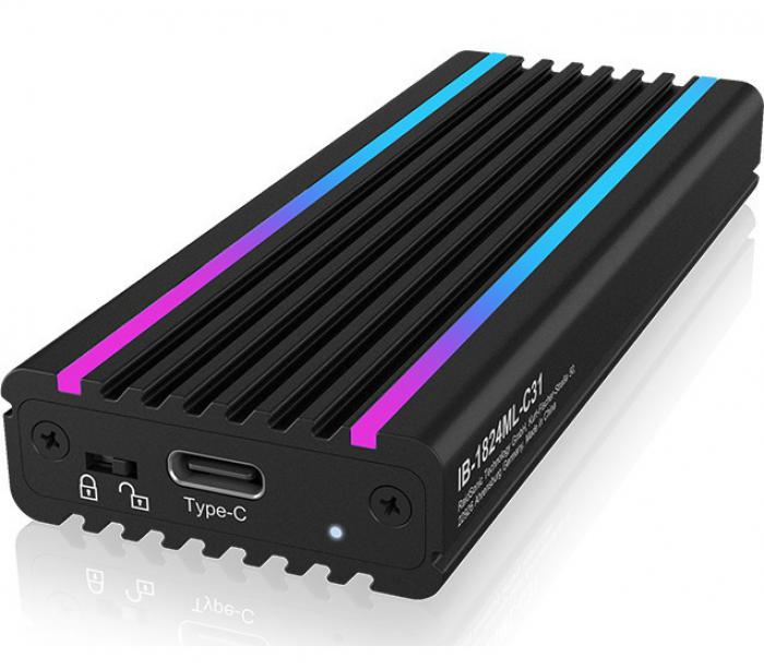 ΘΗΚΗ ΜΕΤΑΤΡΟΠΗΣ ΣΚΛΗΡΟΥ ΔΙΣΚΟΥ RAIDSONIC ICY BOX M.2 MVME USB 3.1 TYPE-C IB-1824ML-C31