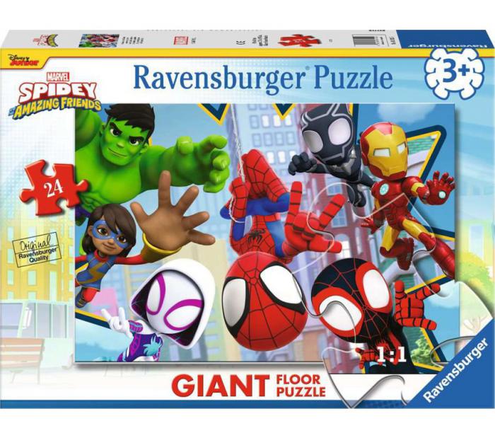 ΠΑΖΛ RAVENSBURGER GIANT FLOOR PUZZLE MARVEL: SPIDEY AND HIS AMAZING FRIENDS - AN AMAZING TEAM 24PCS 31825