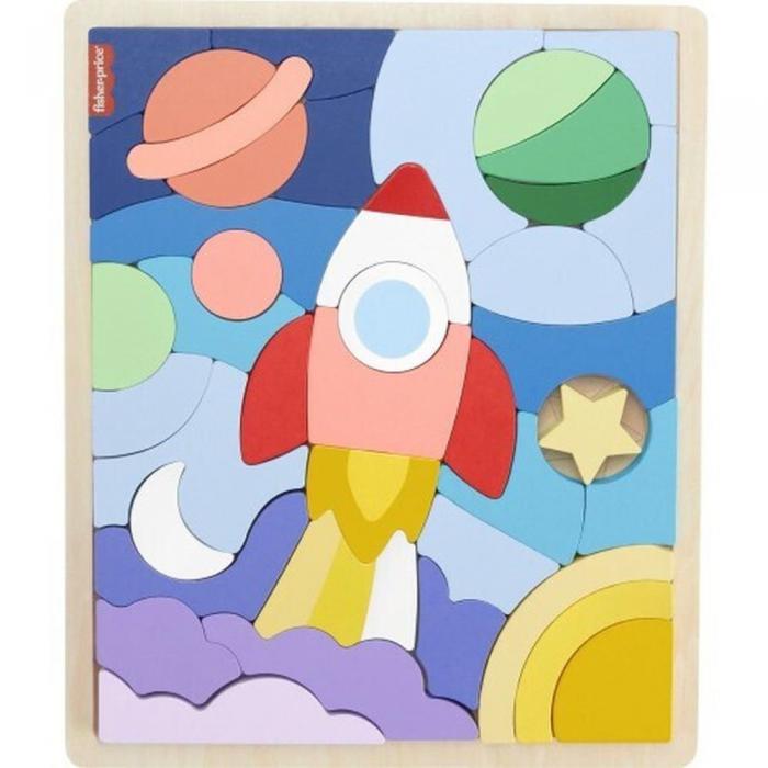 ΠΑΖΛ FISHER-PRICE: WOODEN SPACE BLOCKS HXY42