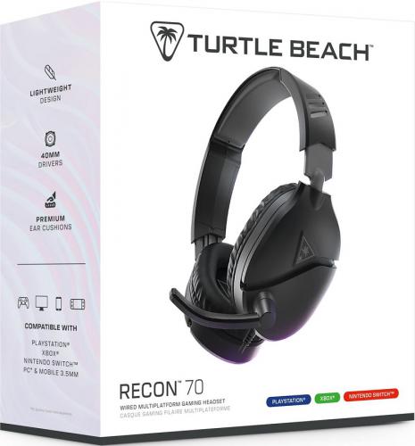 ΑΚΟΥΣΤΙΚΑ GAMING TURTLE BEACH RECON 70 FOR XBOX - PS - SWITCH - PC - MOBILE BLACK