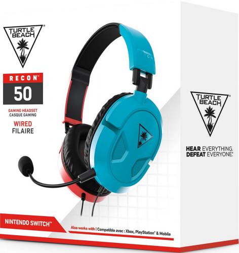 ΑΚΟΥΣΤΙΚΑ GAMING TURTLE BEACH RECON 50 FOR XBOX - PS - SWITCH - PC - MOBILE RED BLUE