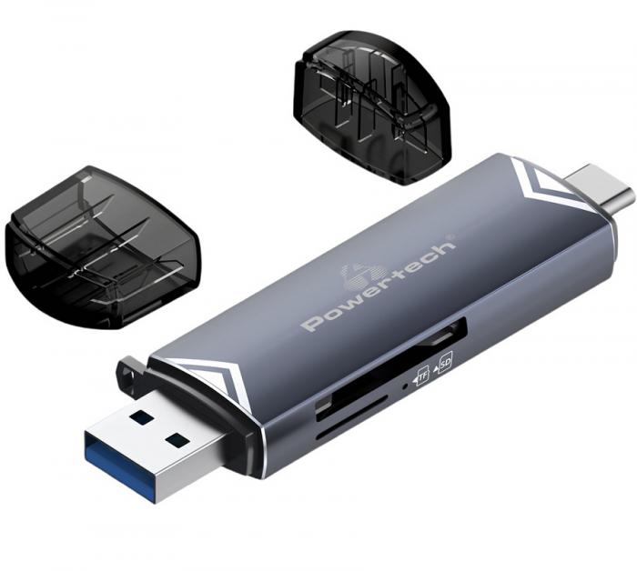 CARD READER POWERTECH PT-1343 GREY