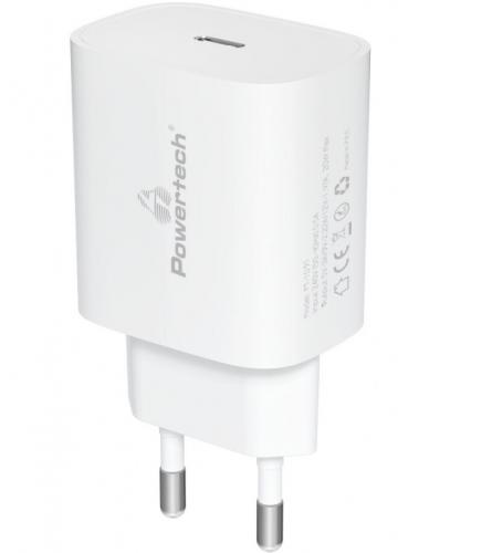 ΦΟΡΤΙΣΤΗΣ ΤΟΙΧΟΥ POWERTECH PT-1091 USB-C PD 20W WHITE