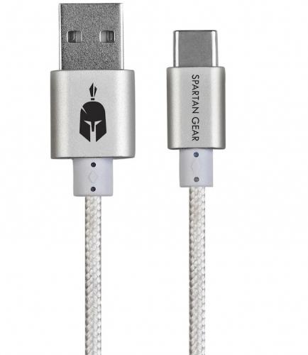 ΚΑΛΩΔΙΟ SPARTAN GEAR USB ΣΕ USB-C 2M COMPATIBLE WITH PS5 - XBOX SERIES X/S - TABLET - MOBILE WHITE