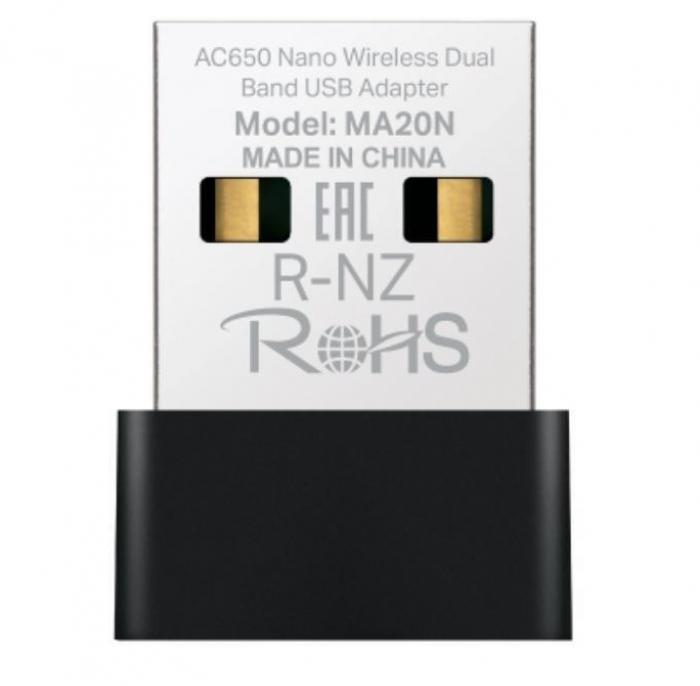 LAN CARD USB WIRELESS MERCUSYS MA20N 650Mbps AC650