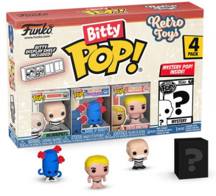 ΦΙΓΟΥΡΕΣ FUNKO BITTY POP! 4-PACK: MR. MONOPOLY - BARREL OF MONKEYS - STRETCH ARMSTRONG - MYSTERY POP!