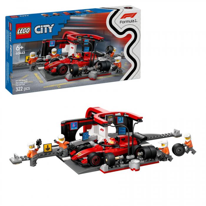 LEGO CITY: ΠΙΤ ΣΤΟΠ F1 ΜΕ ΑΥΤΟΚΙΝΗΤΟ FERRARI 60443