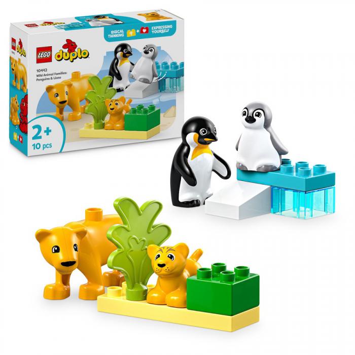LEGO DUPLO: ΟΙΚΟΓΕΝΕΙΕΣ ΑΓΡΙΩΝ ΖΩΩΝ: ΠΙΓΚΟΥΙΝΟΙ ΚΑΙ ΛΙΟΝΤΑΡΙΑ 10442