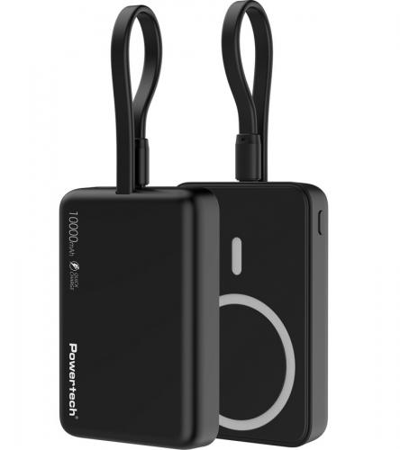 POWER BANK POWERTECH PT-1376 10000mah 20W BLACK