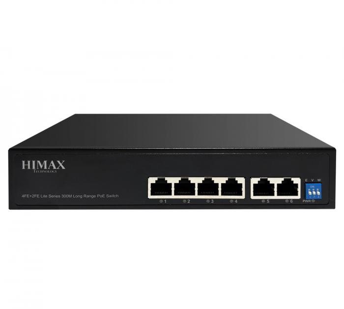 SWITCH HIMAX PoE PS1402E-L 4x LAN PoE AND 2x LAN 100Mbps