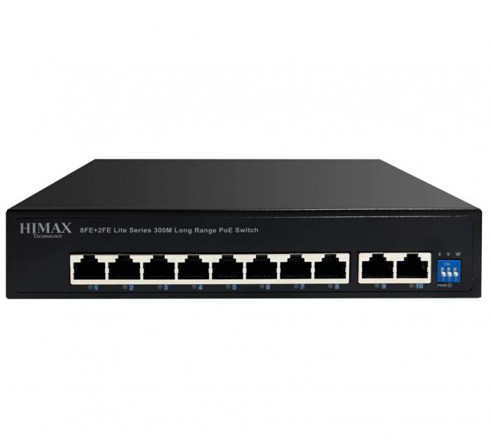 SWITCH HIMAX PoE PS1802E-L 8x LAN PoE AND 2x LAN 100Mbps