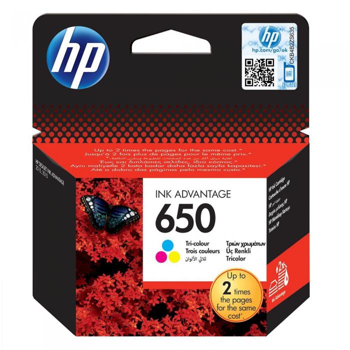 ΜΕΛΑΝΙ HP No.650 COLOUR CZ102AE