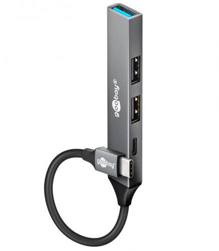 HUB USB-C ΣΕ 4x USB 3.2 GOOBAY 74459 GREY