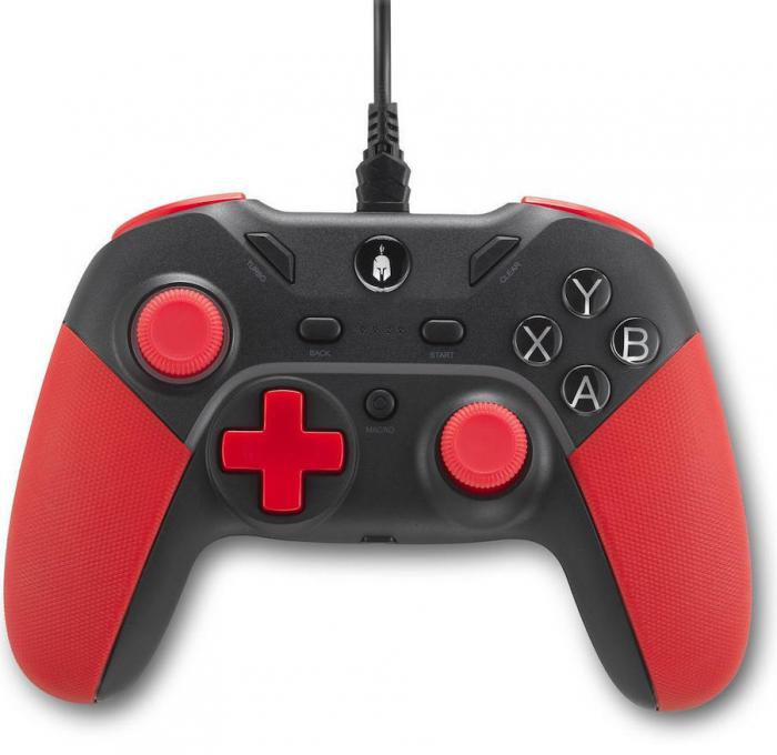 GAMEPAD SPARTAN GEAR PELEKYS PC - PS3 BLACK RED
