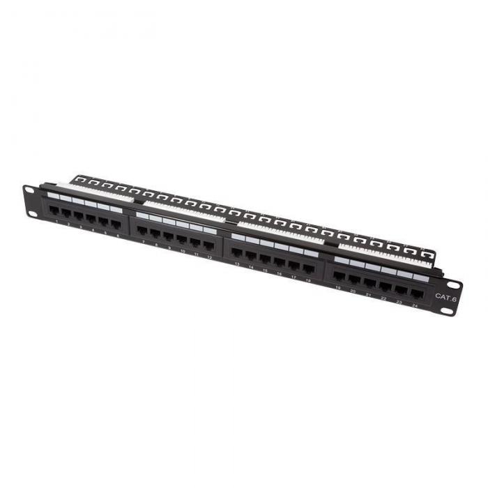 PATCH PANEL LOGILINK 19'' 24 PORT CAT 6 UTP 1U NP0004A