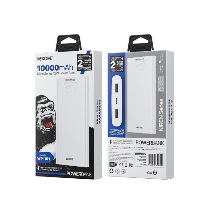 POWER BANK WK WP-101 10000mAh 12W WHITE