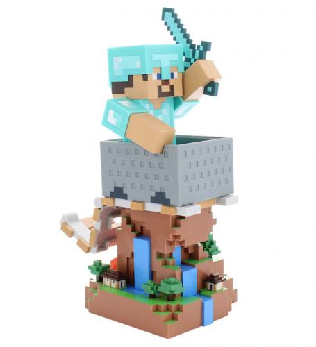 ΒΑΣΗ ΣΤΗΡΙΞΗΣ EXG CABLE GUYS: MINECRAFT - STEVE IN DIAMOND ARMOUR PHONE AND CONTROLLER HOLDER CGCRMC400756