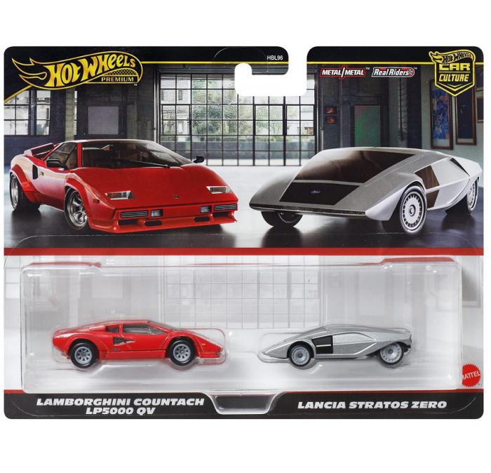 ΠΑΙΧΝΙΔΙ MATTEL HOT WHEELS: PREMIUM CAR CULTURE - LAMBORGHINI COUNTACH LP5000 QV AND LANCIA STRATOS ZERO JBL02